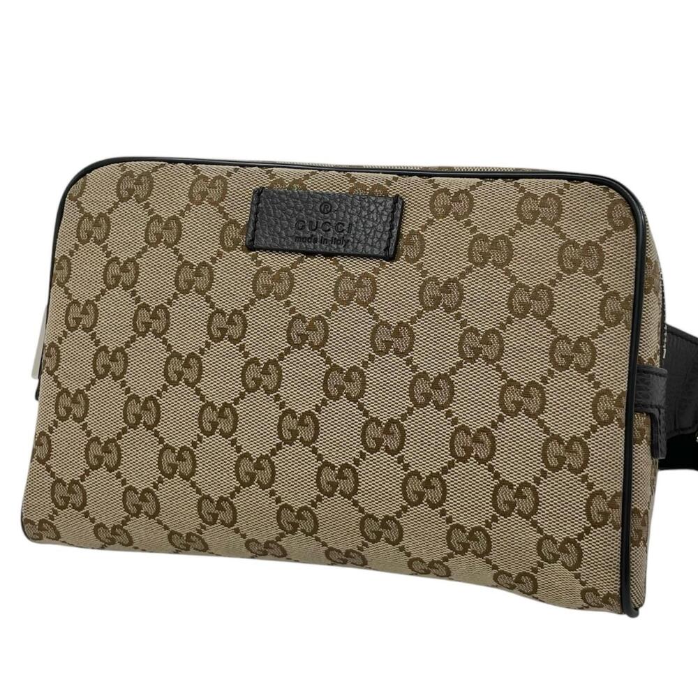 Gucci GG Canvas Body Belt Bag Waist Brown